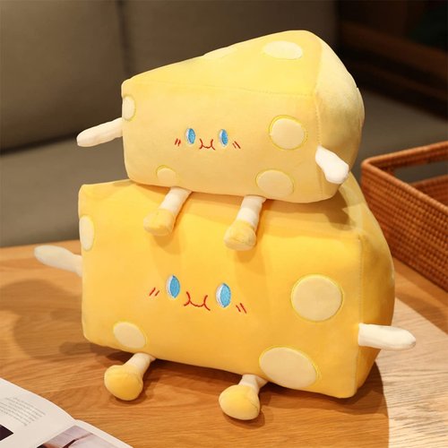 Goylmc Cheese Stuffed Toys - Food Bread Plush Pillow - Home Decoration Christmas Birthday Gift for Kids Boys Girls (Medium)