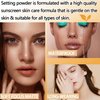 Mineral Sunscreen Setting Powder SPF 50 PA++,Breathable Brush On Powder Sunscreen for Face,Lightweight Long Lasting Oil Control Face Sunscreen Powder,Matte Concealer Setting Powder for All Skin Types
