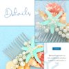 Jeairts Starfish Hair Comb Silver Shell Pearl Headpiece Conch Beach Hair Pieces Star Hair Accessories for Women and Girls