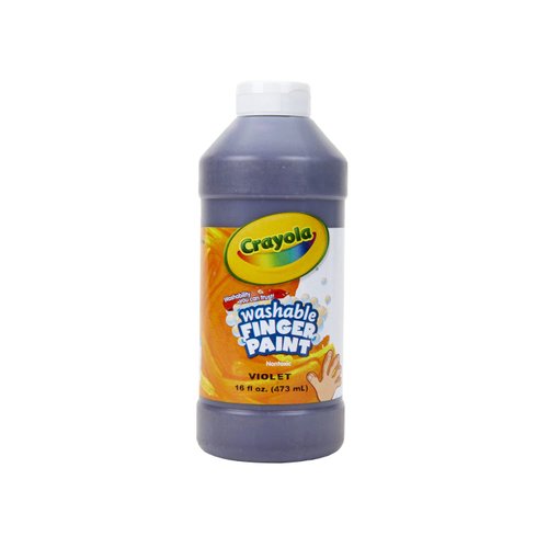 Crayola Washable Finger Paint - Purple (16 Oz), Toddler Paint for Arts & Crafts, Kids Classroom Supplies, Nontoxic & Easy To Clean