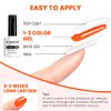RARJSM Rubber Base Gel for Nails,Neon Gel Nail Polish Set,Neon Orange Green Blue Purple Yellow Rose Red Builder Base Gel in a Bottle Extension Gel Bright Summer Colors LED UV Cured Home Salon DIY