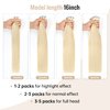 JESSBO Hair Extensions Real Human Hair Bleach Blonde 100% Remy Human Hair 14 inch 20pcs 40g/pack Straight Seamless Skin Weft Tape ins (14 Inch #613 Bleach Blonde)