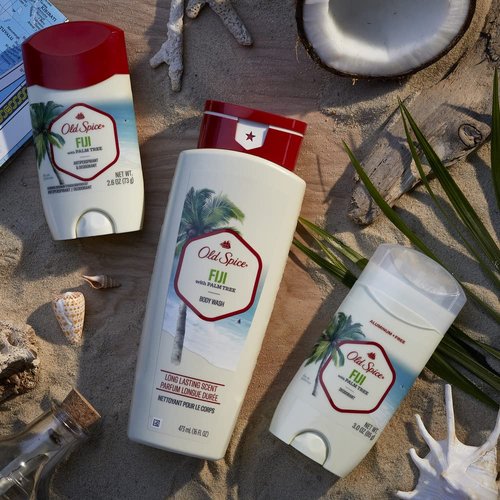 Old Spice Fresher Fiji Scent Body Wash for Men, 30 Fluid Ounce