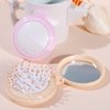 24PCS Wet Dry Hair Brush Folding Mini Travel Portable Soft Mirror Brush Wet Small Hair Brush Colorful Hair Combs Set,Plastic Pocket Detangler Hair Combs Children's Day Gift(2 Style)