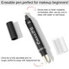 Easilydays Eye Makeup Remover Pen, Makeup Remover Eraser Stick Corrector Stick Lipstick Eyeliner Eraser for Instant Touch Up Correction, Mascara Smudges Correction,Travel-Friendly Makeup Removing Pen With 3 Replacement Heads
