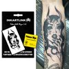 INKARTLINK Temporary Tattoos, Semi Permanent Tattoos, Adult Art Designs, Waterproof Temporary Tattoos, Party Favors, Tattoo Stickers Realistic, No Adhesive, Lasts 1-2 Weeks(Horned Female Devil)