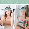 Molain Face Wash Headband, Palm and Snail Spa Hair Bands Makeup Headbands Women Cartoon Cute Coral Fleece Elastic Headband Creative Hair Accessories for Washing Face Shower Beauty Skincare