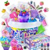 Elover Clear Slime Making Kits with Premade Slime for Kids DIY with 35 Sets Add-ins Jumbo Kit for 6-12 Years Old Girls Boys Present Party Favors