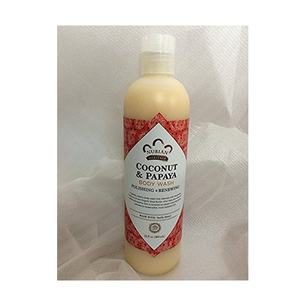Nubian Heritage Body Wash Coconut and Papaya -- 13 fl oz - 2pc