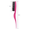 2 Pieces Boar Bristle Brush Comb Hair Teasing Brush for Women Men Salon Boar Nylon Bristle Beauty Styling Backcombing Brush (Fuchsia and Black)