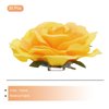 MECCANIXITY 30 Pcs Rose Flower Hair Clips 4 Inch Flower Hair Pins Flower Brooch for Women Hair Accessories Yellow