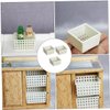 Toyvian 6 Pcs Dollhouse Basket Hamper Baskets Mini Kitchen Accessory Small House Model Miniature Furniture DIY Handicraft Accessory Small House Furniture White Fairy Container Micro Scene