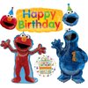 Anagram Cookie Monsters and Elmo Happy Birthday Banner Party Supplies Balloon Bouquet Decorations, BQ_4262