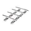 Mxeol 5 inch Boat Cleats for Dock Tie Down Cleat Stainless Steel with Screws 4 Packs (Silver, 5 inch)