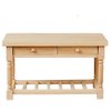 Melody Dollhouse Kitchen Table Work Bench Miniature Unfinished Bare Wood Furniture