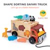 Mentari Toys - Shape Sorting Safari Truck - 9pc Wooden Pull Along Shape Sorter Toy - Montessori Activity Toy for Toddlers - Boost Fine Motor Skills and Shape Recognition - Educational Toy - Age 2+
