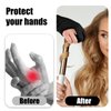 Comanlai Professional Heat Resistant Gloves for Hair Styling - 3 Finger Mittens Curling Wand Glove Barber Glove Reusable Hair Dye Heat Protector Glove Protection Gloves