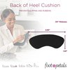 Foot Petals Womens Back of Heel Cushion Inserts, Heel Protectors, Comfortable Heel Grip for Pain Relief and Sizing, 3 pair, Black