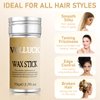 Hair Wax Stick for Wigs with Brushes Bed Head Stick Edge Control Wax Stick Hair Slick Stick Hair Pomade Wax, Hair Gel Stick Non-greasy Styling Cream for Women, Kids 2.7 Oz