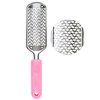 OWIIZI Foot File Pedicure Foot Scrubber for Callus Remover, Stainless Steel Foot Exfoliator Grater Feet Rasp Scraper Hard Cracked Dead Skin Removers for Wet and Dry Foot