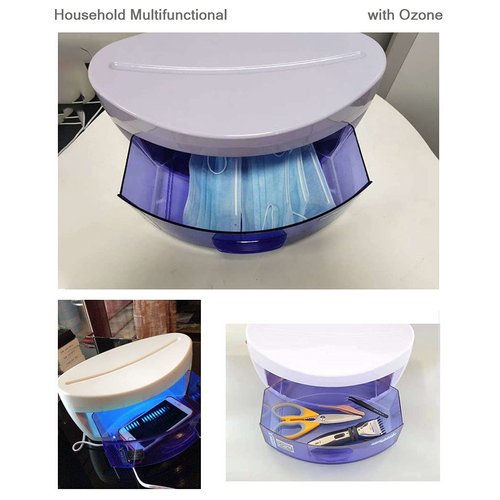 UV Sterilizer Disinfection Cabinet Ozone Disinfect for Nail Tools Nail Art Equipment Tool Manicure Portable Nail Disinfection Box Hairdressing Tool,Multipurpose for Health & Household