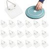 40 Pieces Invisible Adhesive Plate Hanger Vertical Plate Holders for The Wall Hooks Decorative Plates Wall Holders for Display 1.25 Inch