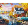 Springbok's Lakeside Fall Retreat 1000 Piece Puzzle for Adults Takes You On a Wonderful Lakeside Escape