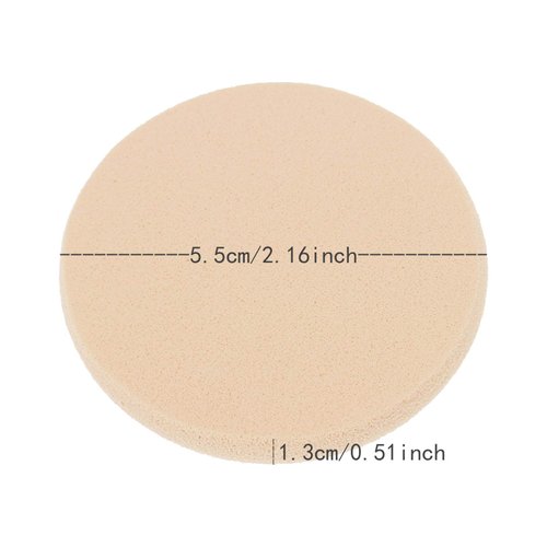 25 Pcs Women's Round Soft Makeup Beauty Eye Face Foundation Blender Facial Smooth Powder Puff Cosmetics Blush Applicators Sponges Use for Dry and Wet