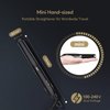 Terviiix Mini Flat Iron for Short Hair Temperature Adjustable, 1/2 Inch Mini Small Portable Ceramic Travel Hair Straightener for Men, Black