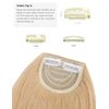 Rose bud Bangs Hair Clip in Bangs Hair Extensions Synthetic Flat Bang with Temples Front Face Fringe Bangs Hair Pieces for Women Dark Ash Blonde