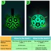QDAN Glow in The Dark Dog Toys Soccer Ball with Straps, Outdoor Interactive Dog Toys Puppy Birthday Gifts, Dog Tug Water Toy, Light Up Dog Balls for Small & Medium Dogs（8 Inch）