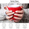 DUKASOU Christmas Semi Cured Gel Nail Strips, Santa Claus | 28 pcs Christmas Gel Nail Strips Work with Any UV Lamp, Salon Quality Nail Stickers for Christmas, Include Prep Pads, Nail File&Wood Stick