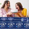 Blue 18th Birthday Decorations for Boys Girls Navy Blue Silver Happy 18th Birthday Napkins Tablecloth Plates for 18th Birthday Anniversary Party Supplies Year Old Party Decorations