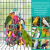 lovyoCoCo Bird Toys Conure Toys,Bird Parrot Foraging Shredder 24 Pcs Colorful Bagel Chewy Rings for Small Parrots Parakeets Conures Cockatiels Love Bird Cage Accessies (W)