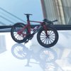 Ailejia Racing Bicycle Mountain Finger Dirt Bike Toy Mini Bicycle Vehicles Ornament Bicycle Cake Topper Model Mini Bikes Decoration Crafts for Home (Red)