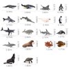 BRETOYIN Sea Animals Figurines Set 18PCS Sea Turtle Small Figure Christmas Bath Toys Gift for Kids Toddlers Preschool Educational Playset Whale Ornament
