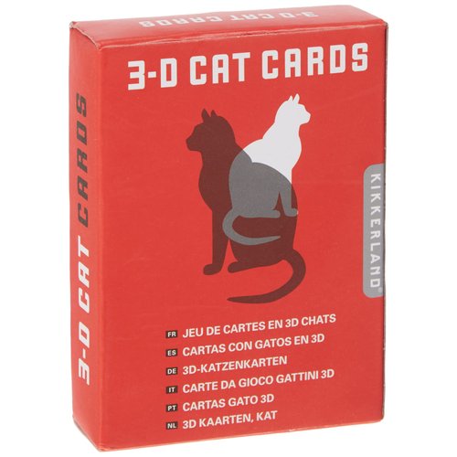 Kikkerland Playing Cards, Cat Lenticular