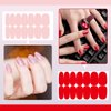 SILPECWEE Red Nail Polish Strips Nail Wraps for Women Solid Color Adhesive Gel Nail Strips Sticker Nail Polish Nail Accessories Manicure Stickers with 1pc Nail File (8 Sheets)