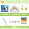 Reivworl Paint by Numbers Kit for Kids with Frame, Sea Turtles Kids Paint by Number Kits, Kids Paint by Number Kits Age 5-8 for Gifts and Home Decor (8X8Inch)