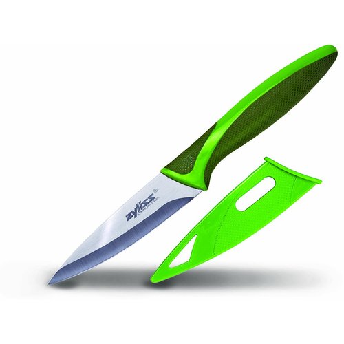 ZYLISS Paring Knife with Sheath Cover, 3.5-Inch Stainless Steel Blade, Green