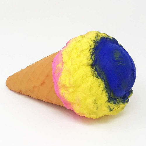 Magik Scented Jumbo Squishies Unicorn Bear Ice Cream Cone Galaxy Toys Cute Slow Rising Squishy Kids Children Adult for Holiday and Stress Relieve (Ice Cream Pink/Yellow/Blue, 7.48 x 4.13 Inch)
