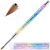PANA 3D Kolinsky Nail Art Brush - Rainbow Glitter Handle, Size 4 - Acrylic Nail Art Sculpture Brush for Manicures Pedicure Salon Professional or Beginner