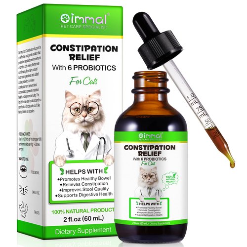 Cat Constipation Treatment, Cat Probiotic Supplements, Constipation Relief for Cats, Promotes Digestive Health, Improve Immunity, Vitamins for Cats with 6 Probiotics 60ml