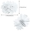 6 Pcs Flower Hair Clips Crystal Hair Barrettes White Floral Hair Clip Rhinestone Orchid Hair Clip Bridal Wedding Accessories for Women Girls (White)