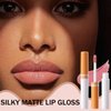 5 Colors Matte Non-Stick Cup Lip Gloss Makeup Set，Waterproof Nude Red Tint Lip Mud Girls Makep，Long Lasting Lipstick Korean Matte Lip Gloss Lips Stain Liquid Lipstick Gift Box Cosmetics Makeup