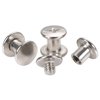 Open Back Chicago Screws Solid Belt Tack Screw Post Fastener Leather Repair Screws, 6 mm, Steel, 50 Sets