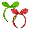 INLOLLY 2PCS Griench Headband Christmas Headband, Two Style Geinch Bows Hair Accessories Suit for Christmas Costume, Christmas Accessories Christmas Party Favors 2024