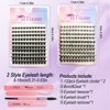 BTLLSSH Lash Extension Kit DIY 240pcs Lash Clusters Eyelash Extension Kit Individual Lashes Kit with Lash Bond & Seal Remover Lash Tweezers for Self Use (003E-0.31-0.63INCH-MixStyles)