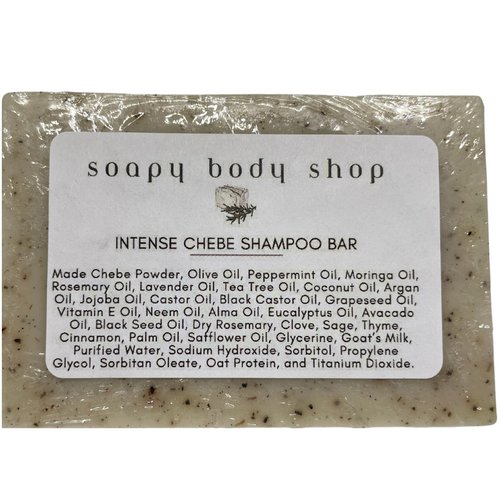 Intense Chebe Powder For Hair Growth Shampoo Bar, 20 ESSENTIAL OILS & HERBS, Chebe Shampoo Bar, Moisturizing Shampoo, Hair Growth Shampoo, Damaged Hair, Thinning Hair Shampoo, Chebe (1 Pack)