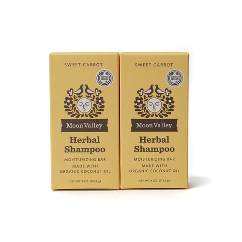 Moon Valley Organics HERBAL SHAMPOO BAR - SWEET CARROT (2PACK)